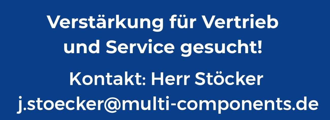 Verstaerkung fuer Vertrieb und Service gesucht